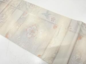 アンティーク　花鳥更紗模様織り出し袋帯（材料）